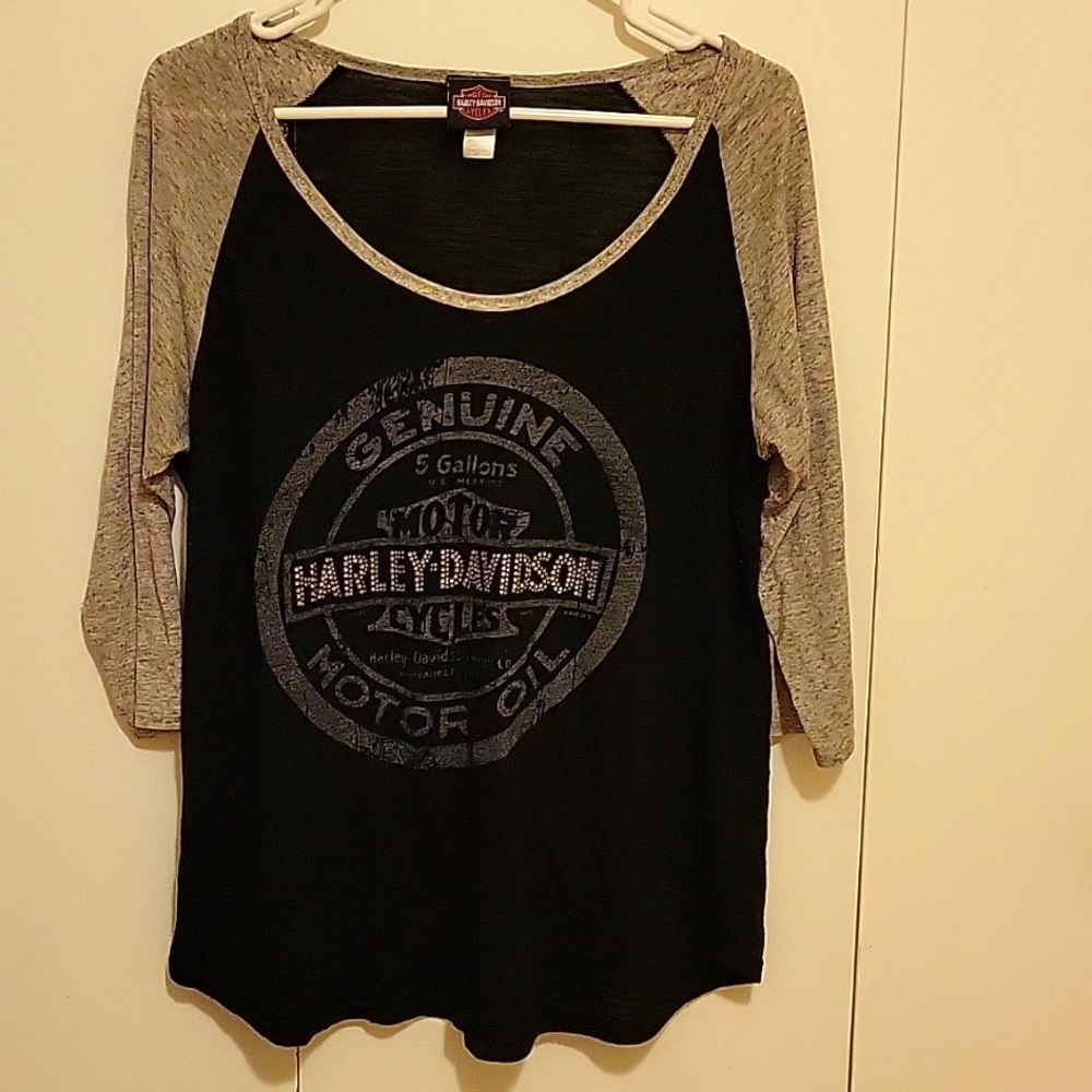 Ladies Harley Davidson 3/4sleeve tee shirt size xl